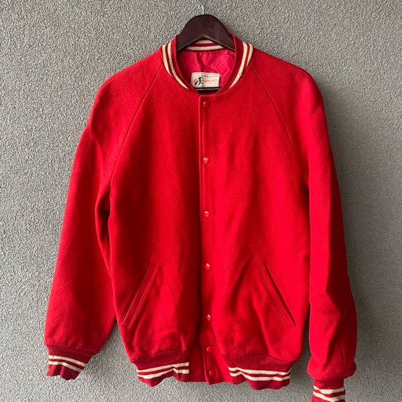 Engineers UBC,Red Wool Varsity Jacket, Unisex Clothes, Vintage Wool Jacket,Gift - Picture 2 of 11
